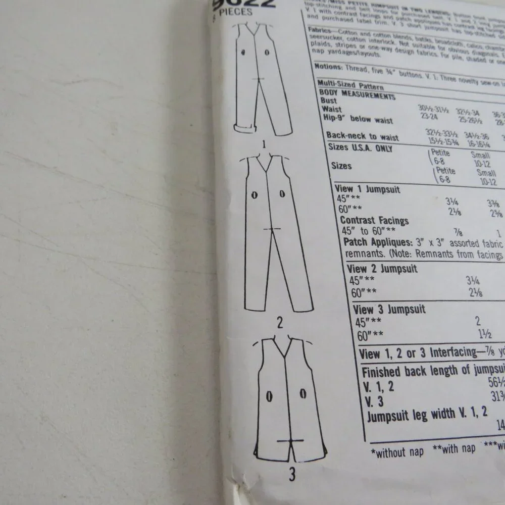 Simplicity 9622 Sewing Pattern UNCUT Jumpsuit sizes 6-24